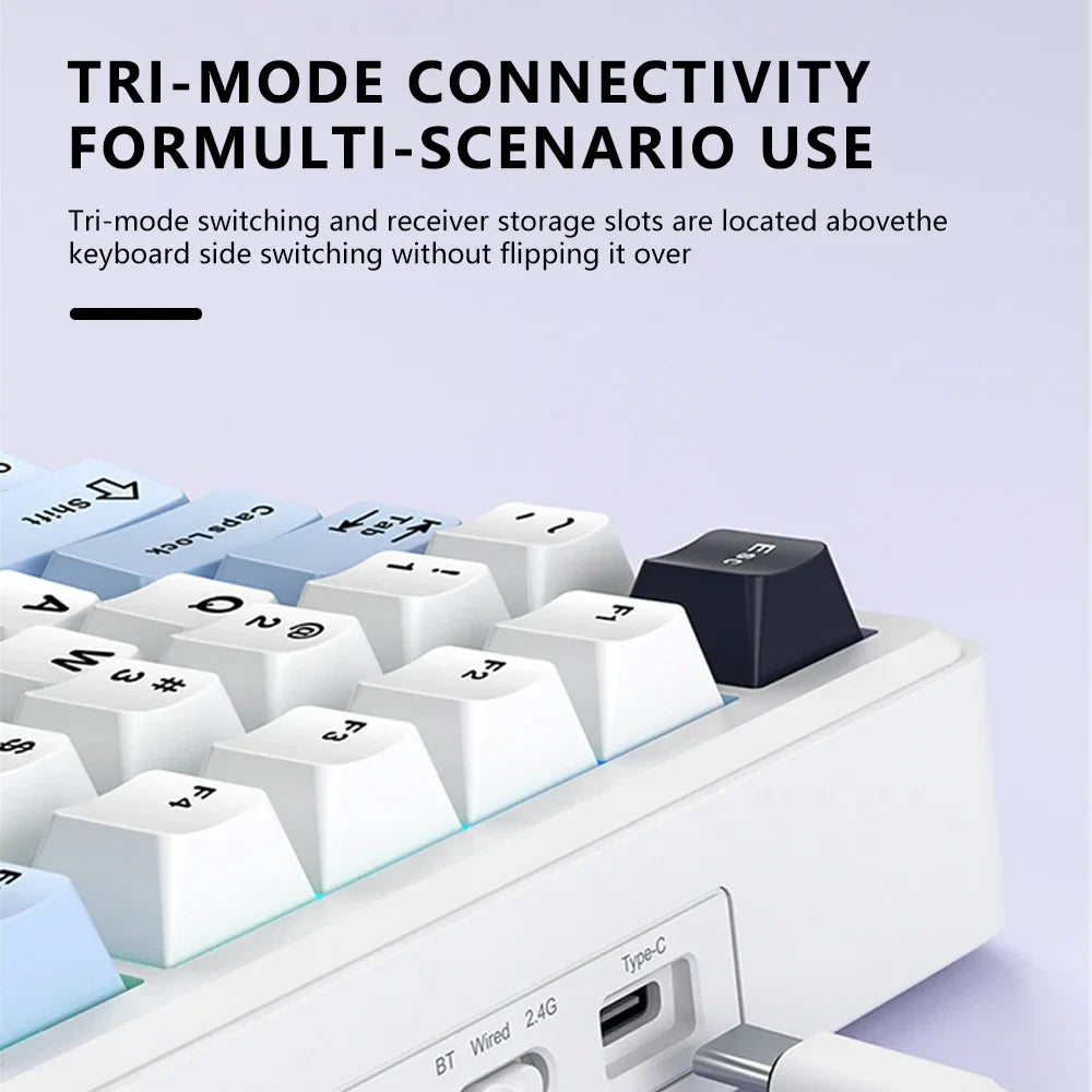 Gaming Mechanical Keyboard 75% Hot Swap RGB TFT Wireless