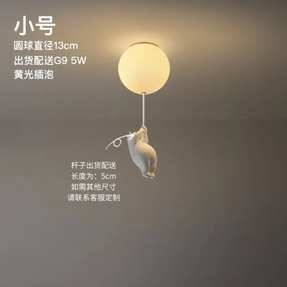LED Ceiling Light Warm Cartoon Bear Design Kids Bedroom Ceiling Lamp Fall 2025 Cozy Nightlight Decor