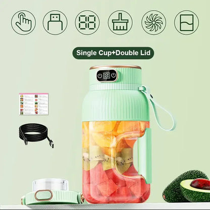 Portable Juicer Cup Multifunctional USB Blender With Digital Display Viral Trend Fall 2026 Travel