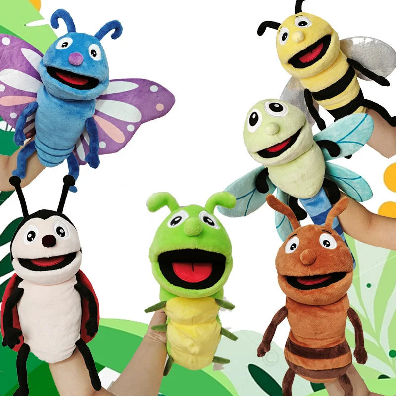 Finger Puppets Insect Plush Hand Puppet Set Kids Educational Cotton Plush Bug Characters Back To School 2025 Gift