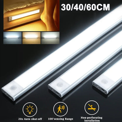 Wireless LED Motion Sensor Cabinet Light – Dimmable Type-C Rechargeable Night Lamp for Closet Kitchen 2026