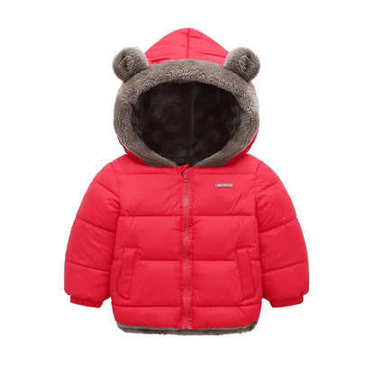 Additional gallery view 34 of kids thick padded fleece winter coat
