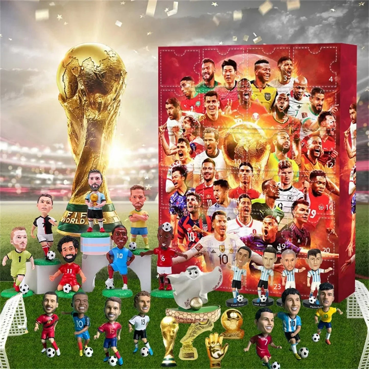 2025 Soccer Advent Calendar - 24-Day Countdown Set for Kids, Fun Christmas Sports Gifts
