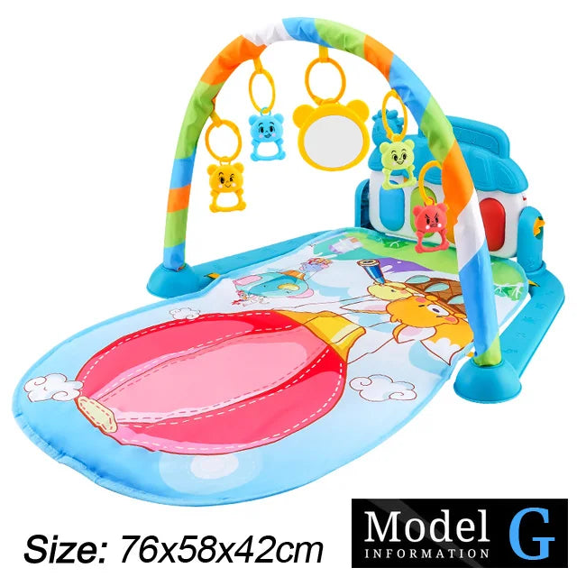 Baby Play Gym Piano Activity Mat With Hanging Toys Newborn Early Education Fall 2025 Sensory Motor Skill Gift