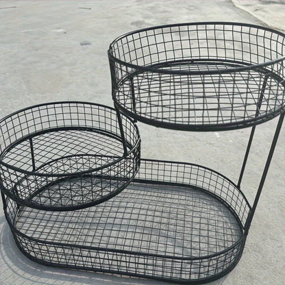 Fruit Basket Stand Three Tier Stainless Steel Mesh Organizer Fall 2026 Home Decor Space Saving