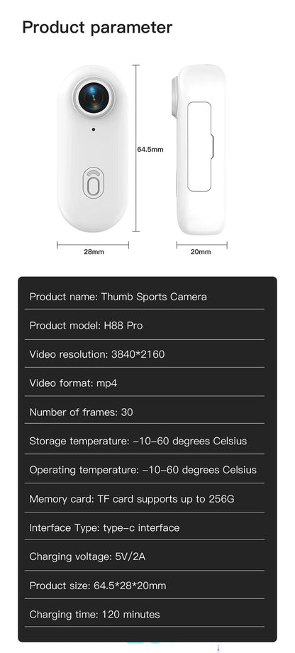 Action Camera Mini 4K 1080P Helmet And Bike Mount WiFi Full HD Sports Cam Summer 2026 Gear For Action Sports