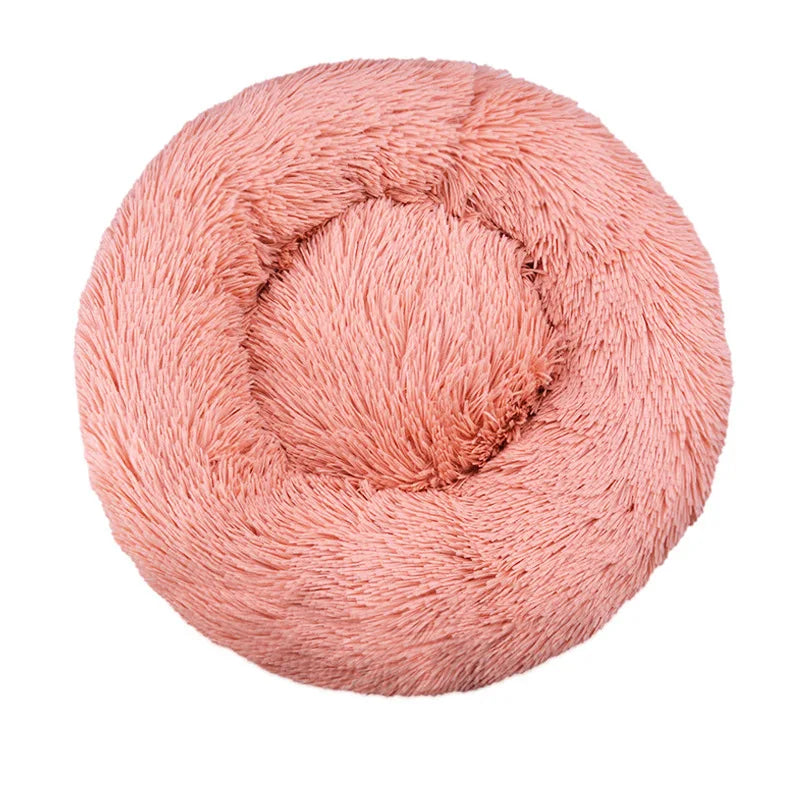 Pet Bed Round Plush Bed Winter Warm 2026 Washable Cozy Comfort For Pets