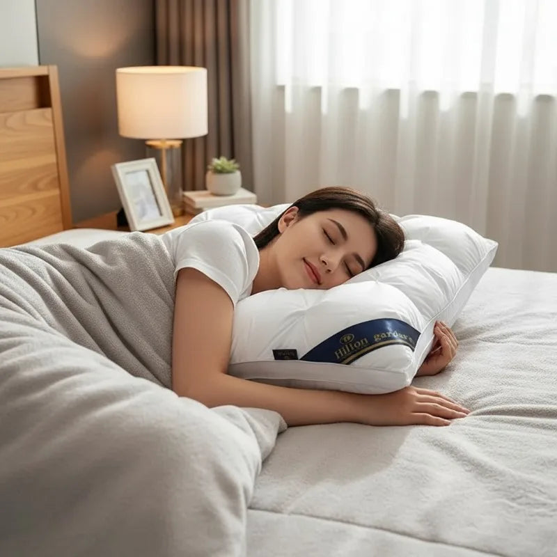 Pillow 60x30cm Cotton Filled Neck Support Hotel Pillow Spring 2026 Home Decor Gift Idea