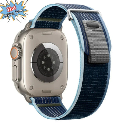 Nylon Trail Loop Apple Watch Band - Breathable Sport Strap for Ultra 3 2, Series 11 10 9 8 7 41-49mm