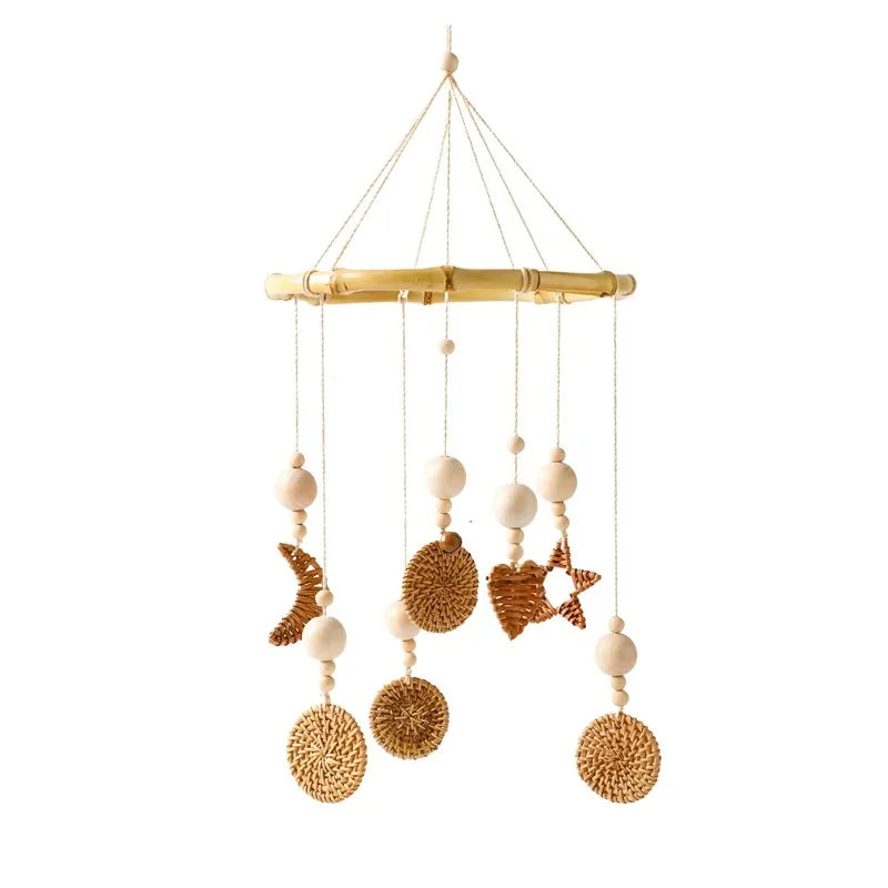 Baby Mobile Wooden Crib Hanging Toy Newborn Nursery Fall 2025 Soothing Music Developmental Gift