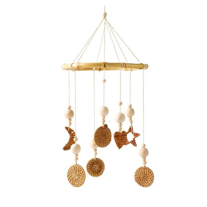 Baby Mobile Wooden Crib Hanging Toy Newborn Nursery Fall 2025 Soothing Music Developmental Gift