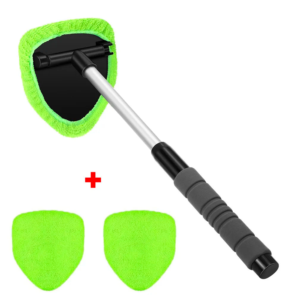 Car Window Cleaner Kit Glass Cleaning Tool Microfiber Telescopic Handle Spring 2026 Streak Free Glass