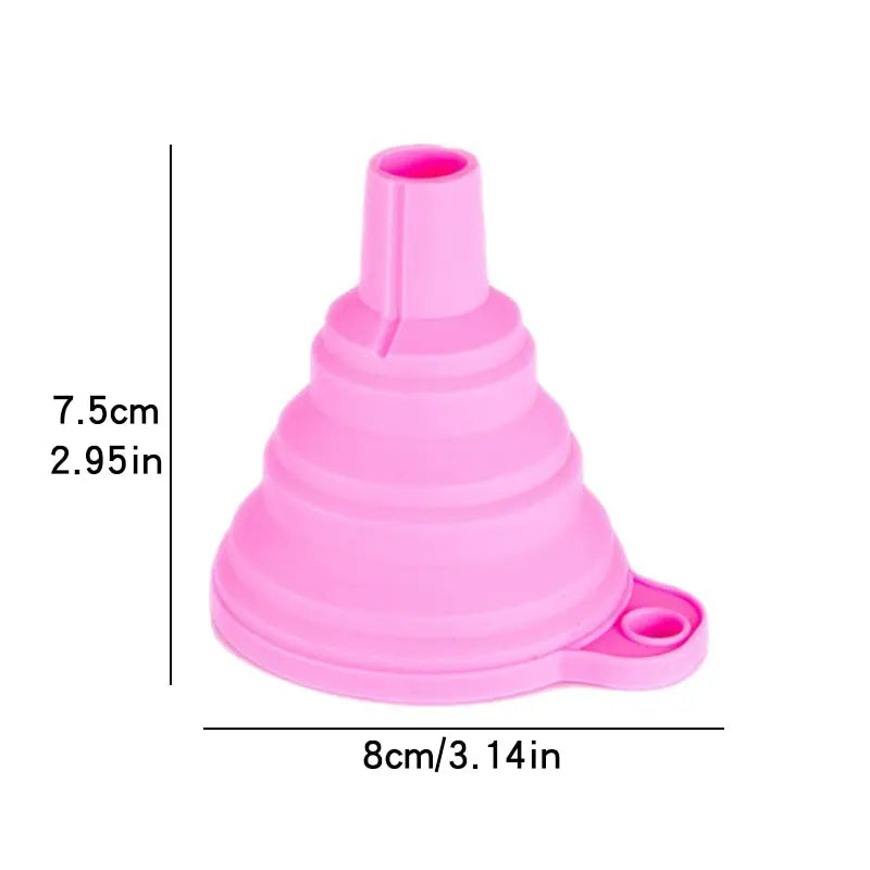 Household Telescopic Funnel Kitchen Tool - High Temperature Resistant Mini Folding Funnel - 4 Colors Available