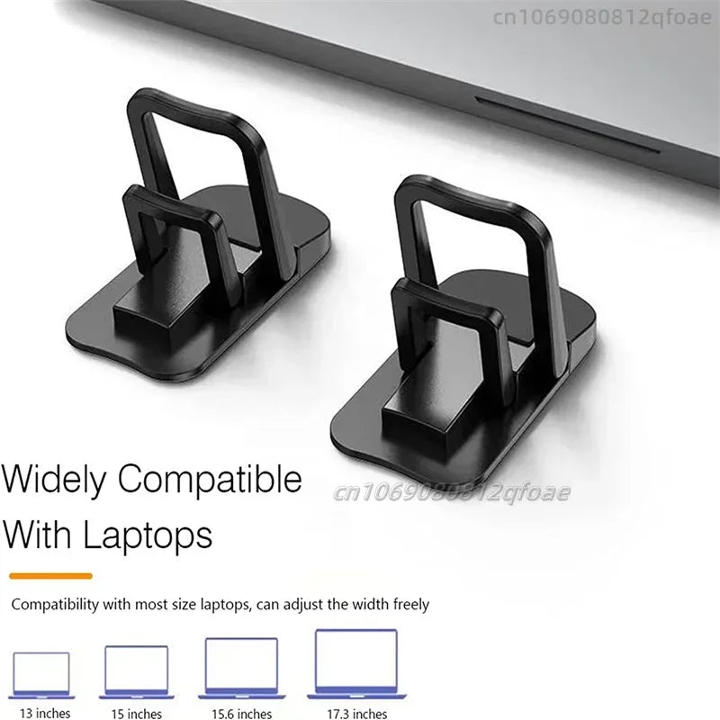 Ultra-Thin Portable Laptop Stand with Mini Legs & Cooling Support for Macbook - Adjustable Bracket
