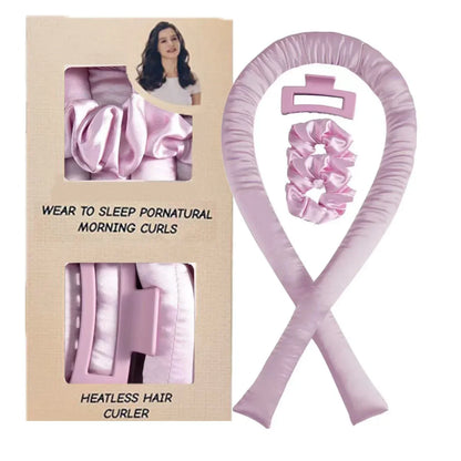 Heatless Hair Curlers Silk Headband Ribbon Rollers Overnight No Heat Styling Tool Sleep Curls 2025
