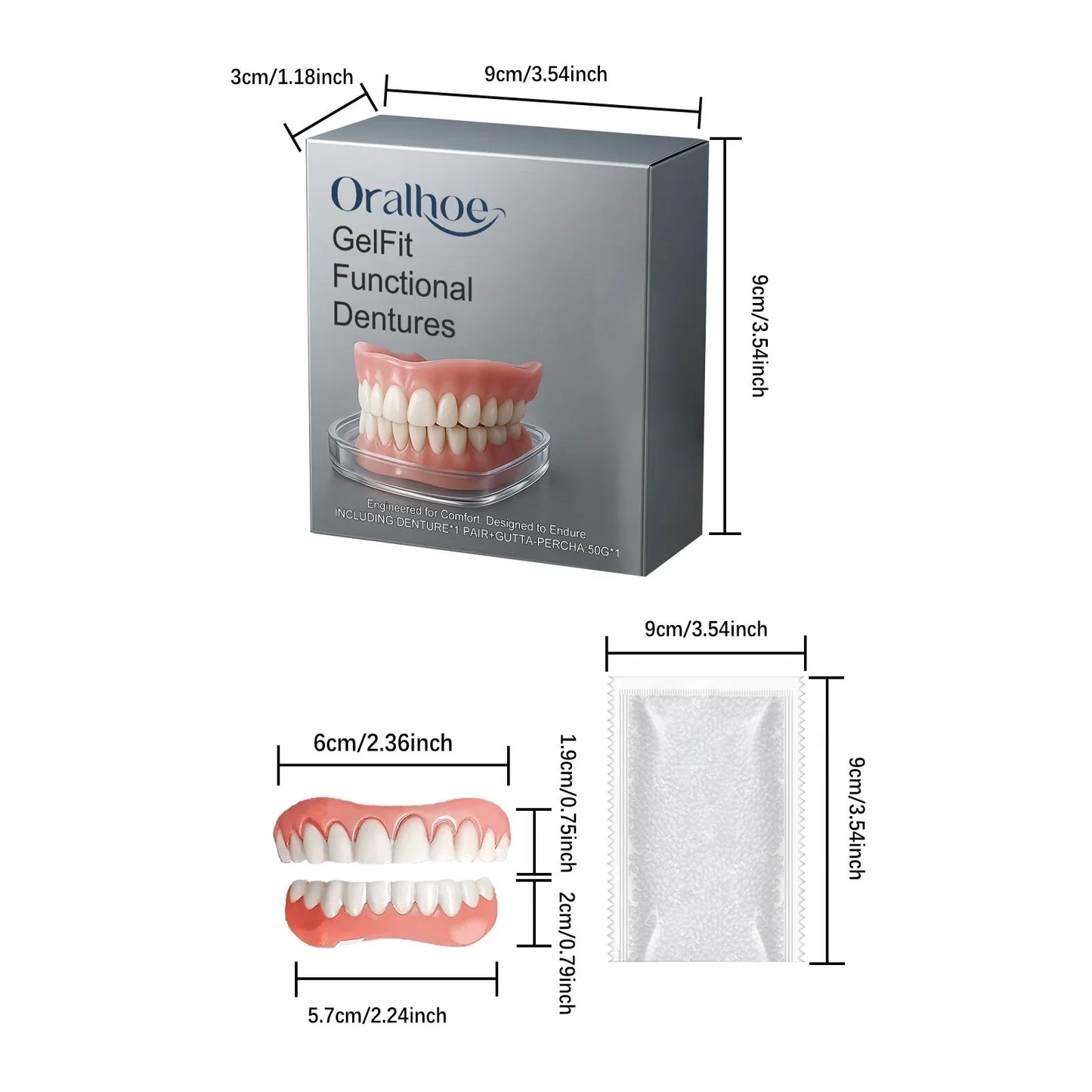 Soft Silicone Temporary Dentures Full Set – Safe, Easy Fit, Instant Smile Restoration 2026