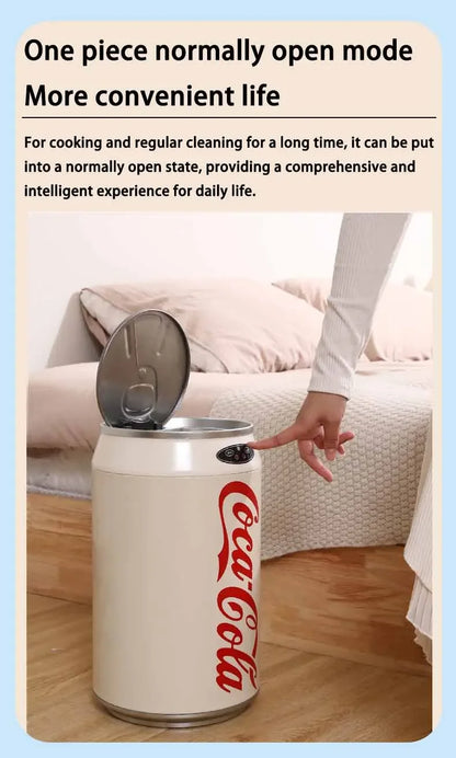 Automatic Induction Trash Can Round Kitchen Bin 24x40cm