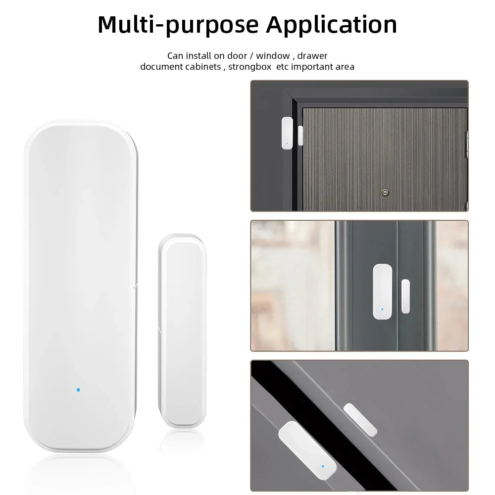 Tuya WiFi Zigbee Window Door Sensor Smart Home Security Alarm