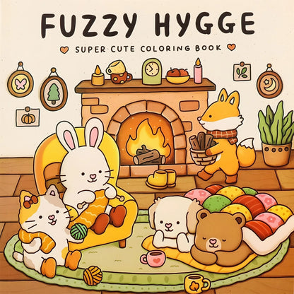 Adult Coloring Book Cute Hygge Creatures Calming Relaxation Fall 2025 Mindfulness Gift