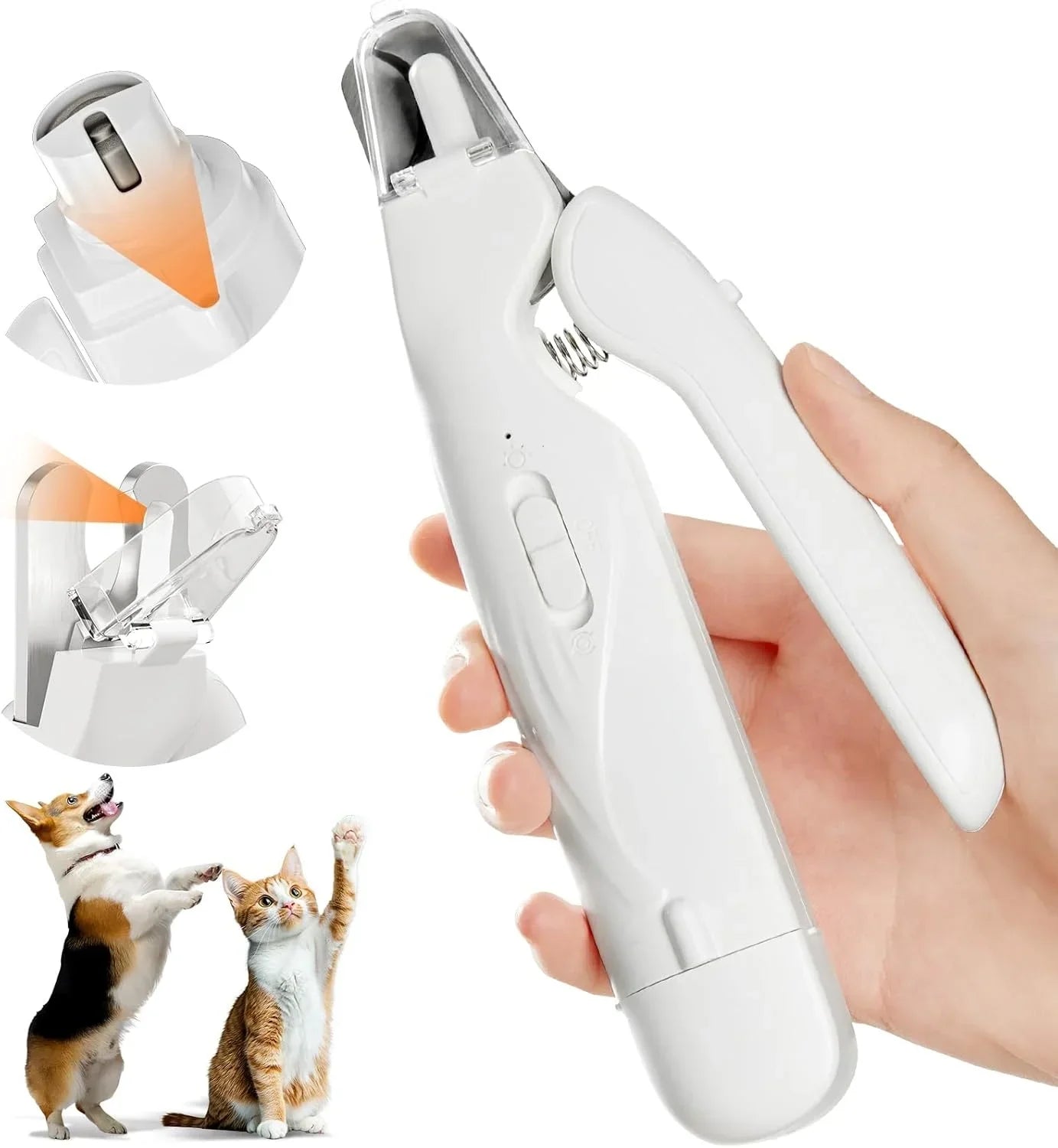Pet Nail Grinder Quiet Grooming Tool With 2 LED Lights Safe Cat And Dog Nail Care Holiday Gifts 2026