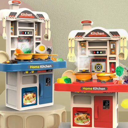 Kids Interactive Kitchen Play Set - Realistic Cooking Toys with Light & Sound for Ages 3+, Fun Gift for Boys & Girls