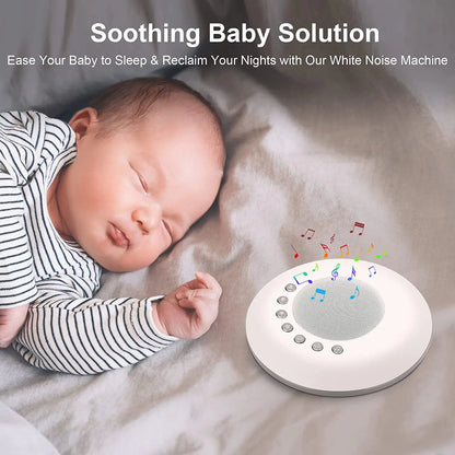 White Noise Machine USB Rechargeable Portable Baby Sound Machine 28 Soothing Sounds Memory Fall 2025 Calming Sleep Aid