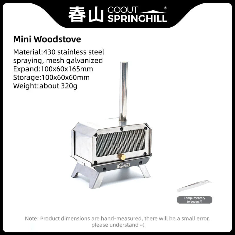 Portable Wood Stove Foldable Stainless Steel Mini Camping Incense Burner Fall 2025 Mosquito Control And Tabletop Aroma