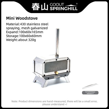 Portable Wood Stove Foldable Stainless Steel Mini Camping Incense Burner Fall 2025 Mosquito Control And Tabletop Aroma