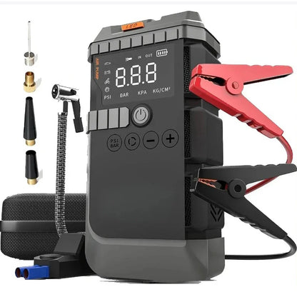 Car Jump Starter With Air Pump 3000A Peak Digital Tire Inflator 150 PSI Portable Power Bank Fall 2025