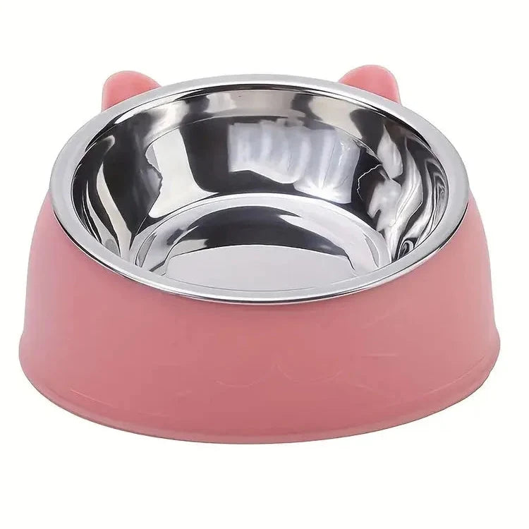 100ml Cat Dog Bowl Raised Non Slip Tilt Feeder for Pets
