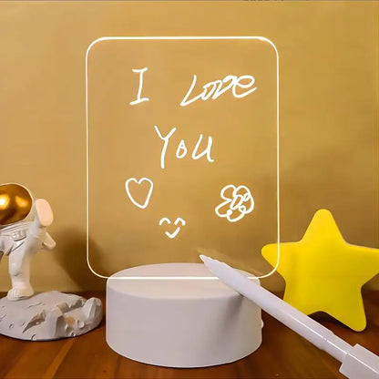 Creative LED Message Board Night Light - USB Doodle Lamp for Kids, A Fun Valentine's Day Gift