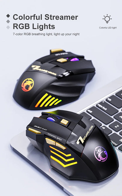 Wireless Gaming Mouse 3200DPI Dual Mode Rechargeable