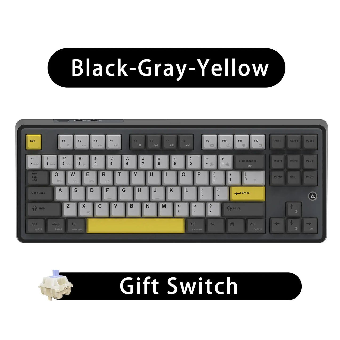 Mechanical Keyboard 87 Key Tri Mode RGB Hot Swappable