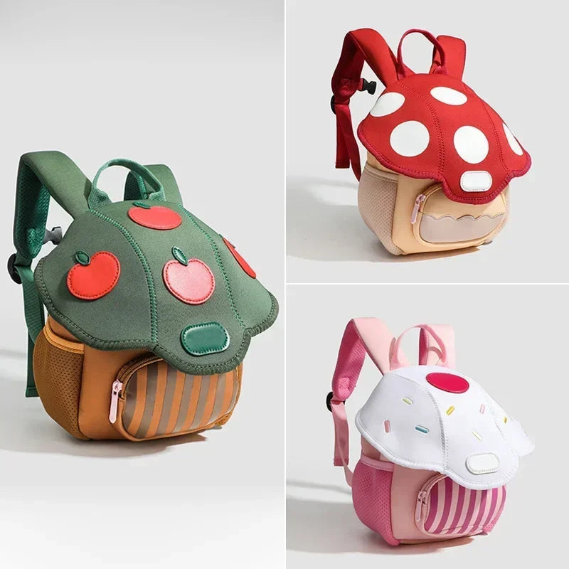 Kids Backpack Cartoon Mushroom Kindergarten Backpack Small Preschool Bag Back To School 2025 Lightweight Cute Gift