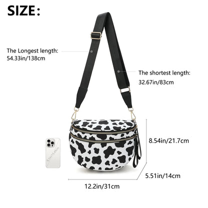Casual women's checkered fanny pack – large capacity bum bag, adjustable crossbody mommy travel bag