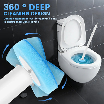 Disposable Toilet Brush Set Wall Mounted Long Handle Hygienic Bathroom Cleaning Kit With 16 Refill Heads Fall 2026