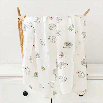 Bamboo Muslin Swaddle Blanket 120x120 Cm Floral Newborn Bedding Fall 2025 Breathable Eco Friendly Baby Gift