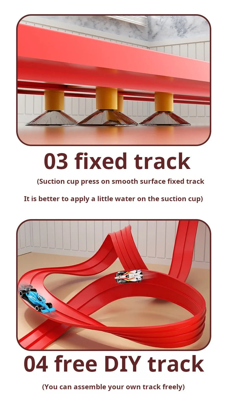 Flexible DIY Double Race Track Set Compatible 1/64 Cars – Kids Ramp Toy Back to School 2026