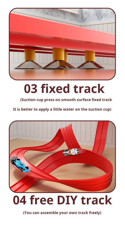 Flexible DIY Double Race Track Set Compatible 1/64 Cars – Kids Ramp Toy Back to School 2026
