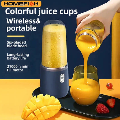Portable Blender 6-Blade 400ml Personal Smoothie Maker Spring 2026 Trend Safety Lock And Auto Pulp Ejection