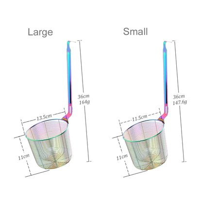 Stainless Steel Frying Basket Mesh Colander – Multi-Use Kitchen Strainer for Noodles and Dumplings, Viral 2026 Trend