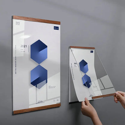 Acrylic Photo Frame Magnetic Floating Frame Minimalist Wall Decor Fall 2025 Easy Swap Adhesive Mount