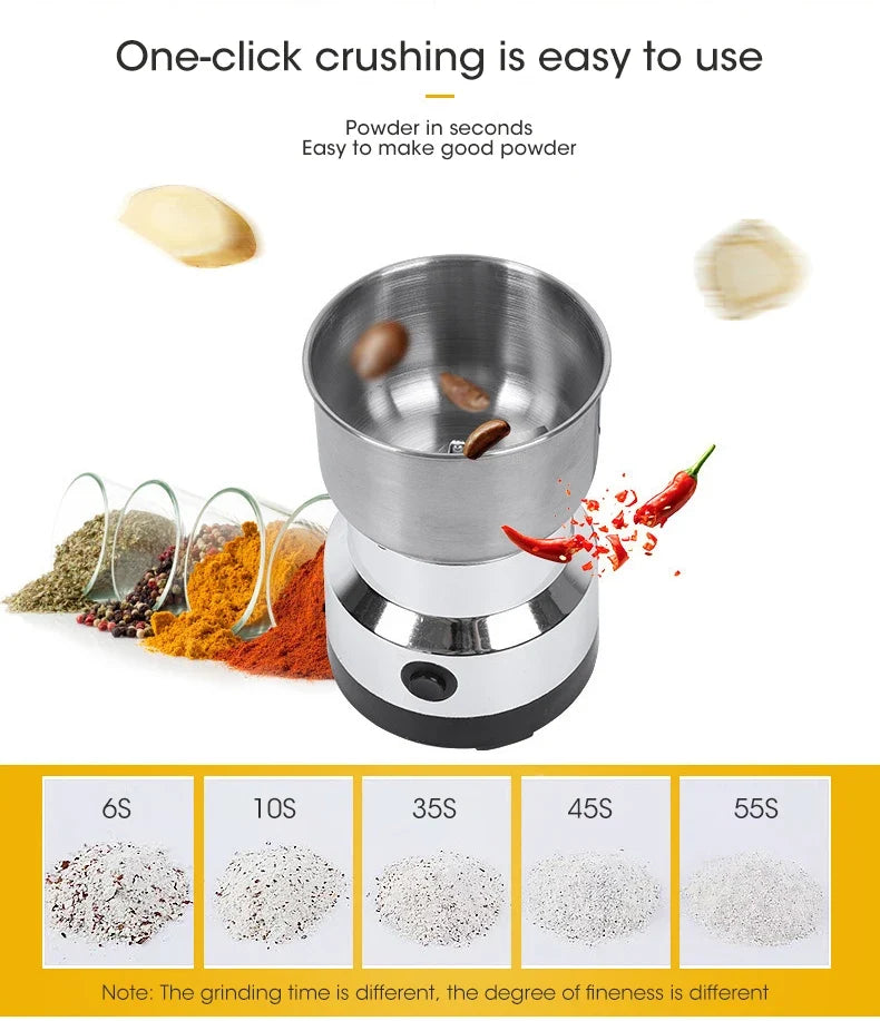 Coffee Grinder Mini Electric Stainless Ultrafine 300ml
