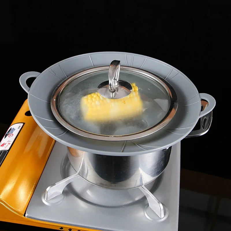 Silicone Pot Lid Spill Stopper Universal Anti Overflow Cover Kitchen Gadget Fall 2025 Keeps Stovetop Clean