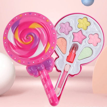 Princess Makeup Toy Set for Kids - Pretend Play Cosmetics with Lipstick & Eyeshadow for Parties