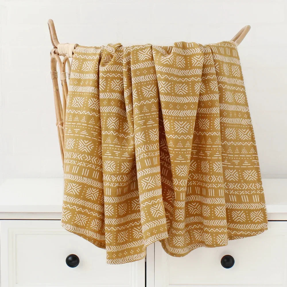 Bamboo Muslin Swaddle Blanket 120x120 Cm Floral Newborn Bedding Fall 2025 Breathable Eco Friendly Baby Gift