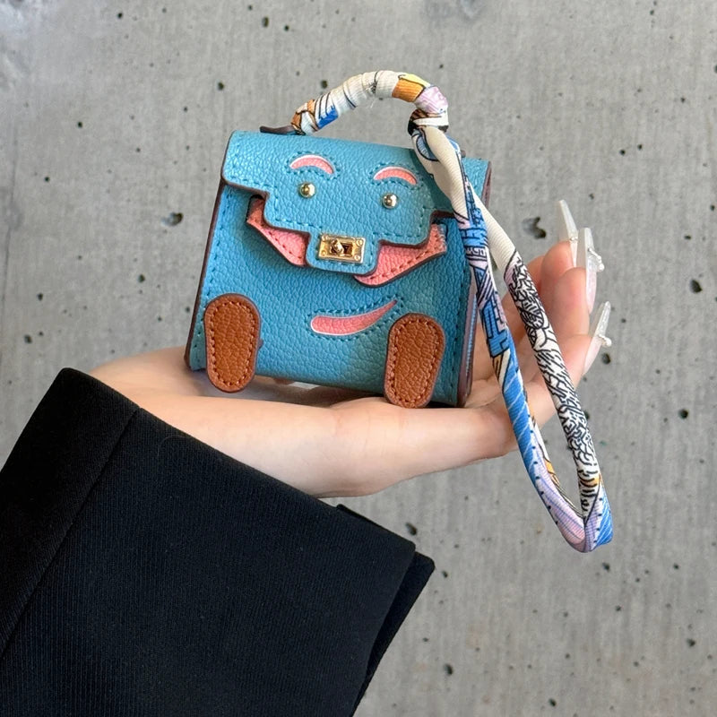 1+1 Free Birkin Inspired Mini Hand Bag - Tiny PU Leather Bag Charm