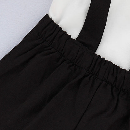 Side view of baby boys formal shirt & shorts romper set