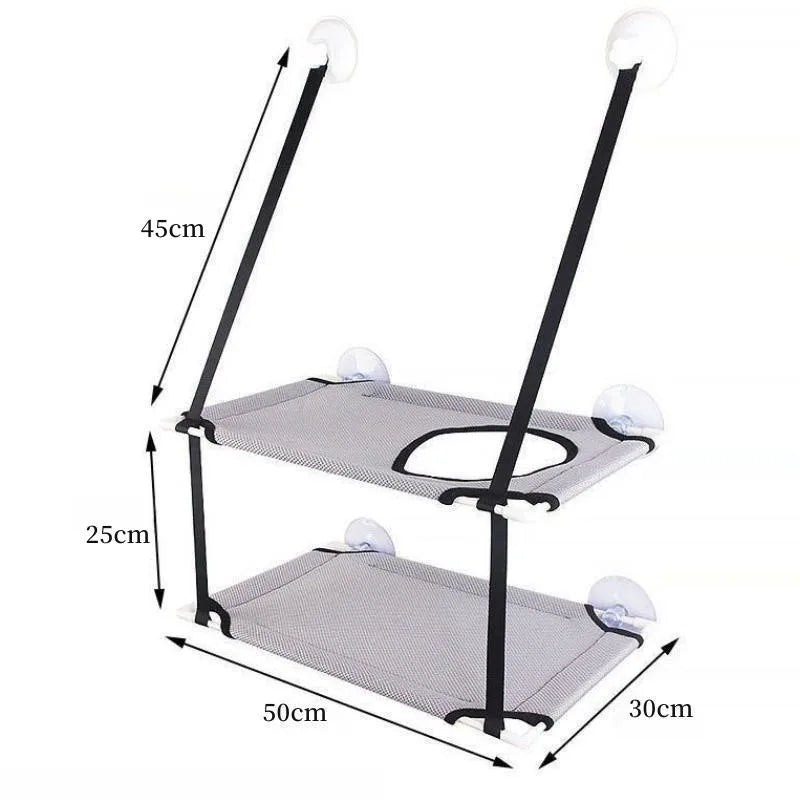 Cat Hammock Window Bed Double Decker Suction Cup Mount Sunny Seat Fall 2025 Wall Mounted Cozy Napping Spot