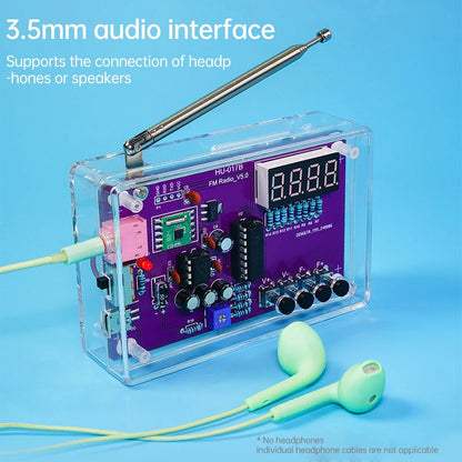 DIY FM Radio Kit 87-108MHz Adjustable Frequency Soldering Practice Kit Back to School 2026 Gift
